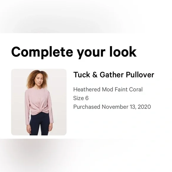 Lululemon Tuck & Gather Pullover - Size 6 - Picture 12 of 12